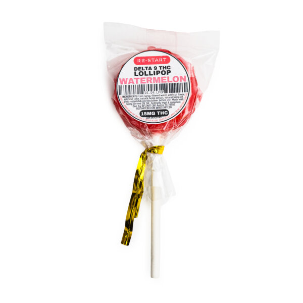 Delta 9 THC 15mg Lollipop - Watermelon “Slightly Melted” (Reg. Price $4.99) - Image 2