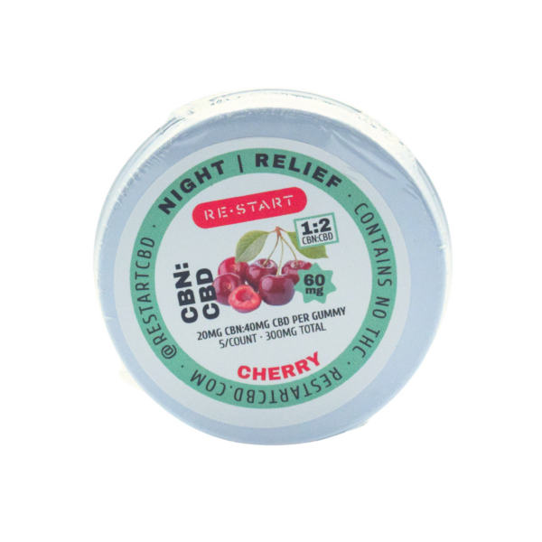 CBN CBD 60MG Gummies Cherry NO THC - Image 2