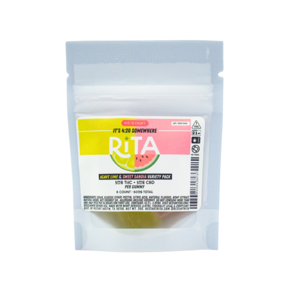 RESTART Rita D9 THC CBD 10mg Gummies Variety Packs + FREE Merry Cannabis Sticker - Image 2