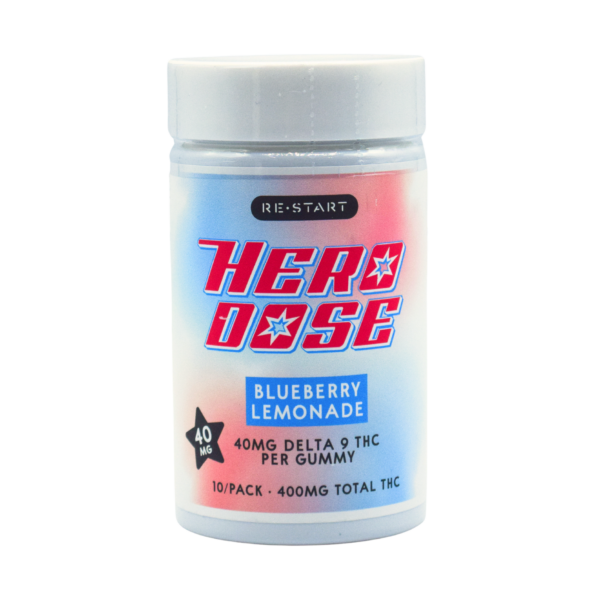 Hero Dose Delta 9 THC 40mg Gummies Blueberry Lemonade - Image 2