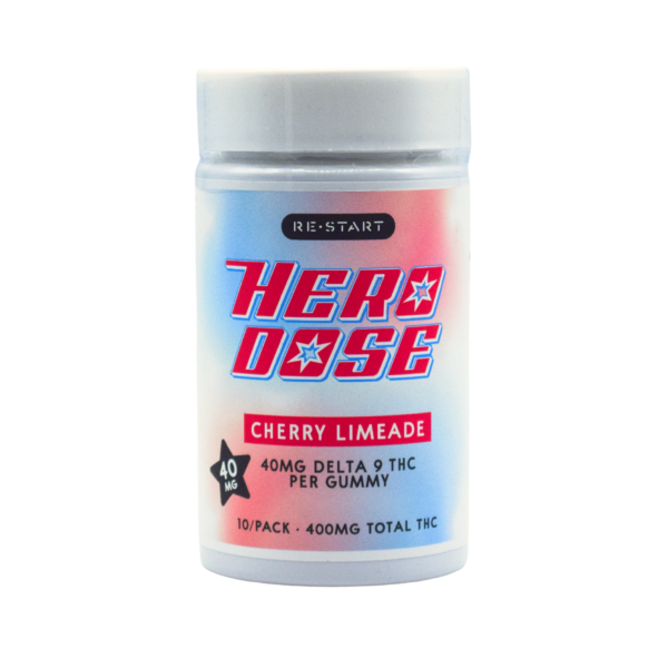 Hero Dose Delta 9 THC 40mg Gummies Cherry Limeade - Image 2