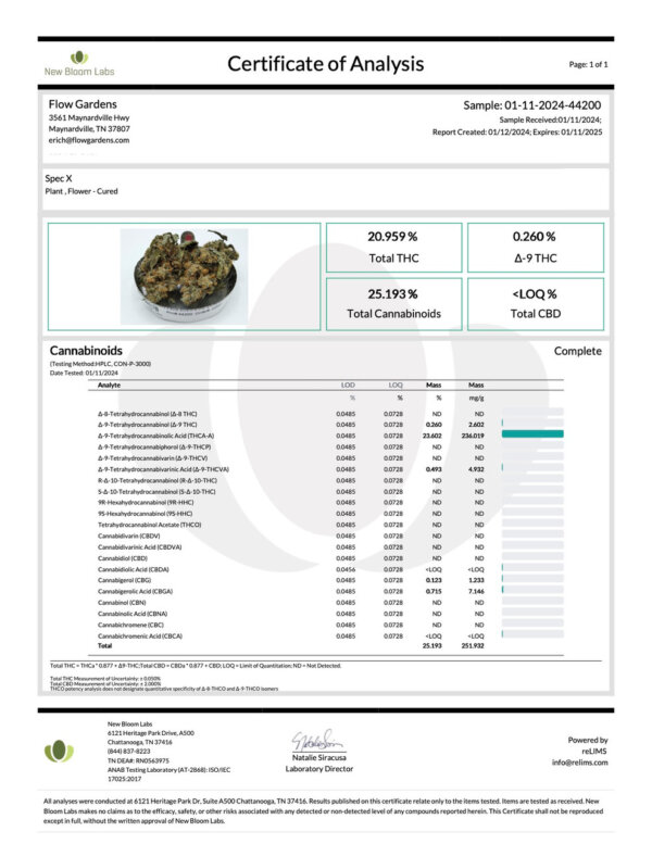 THCA Flower Specimen x - Premium Indica - Image 3