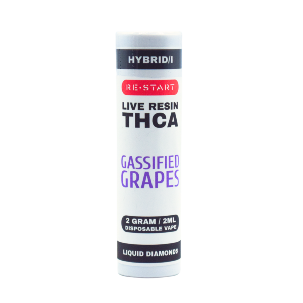 THCA Disposable Vape Gasified Grapes 2mL (Indica/H) Live Resin