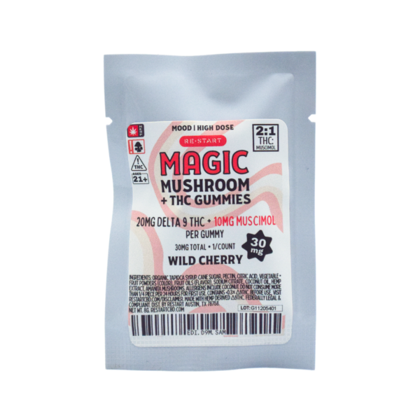 Delta 9 Magic Mushroom Gummies 30mg Wild Cherry 1-ct