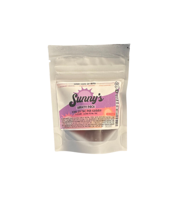 Sunny’s Delta 9 THC 10mg Lemonade Gummies 6-ct Variety Pack