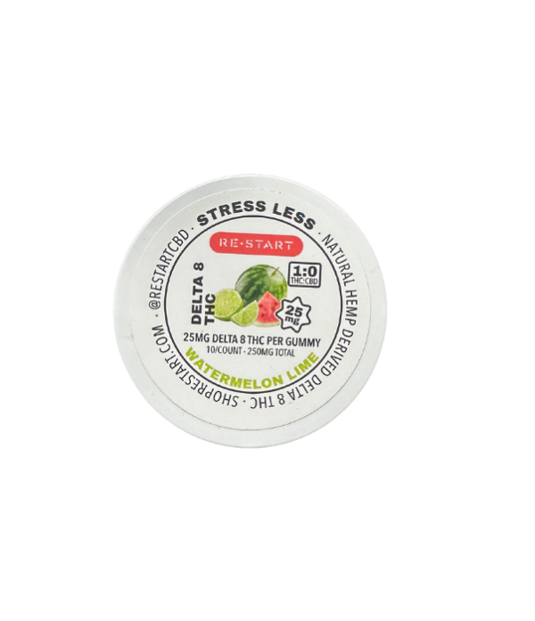 Delta 8 THC 25mg Relief Gummies Watermelon Lime - Image 2