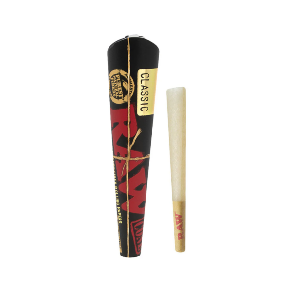 Classic Black Raw Cones 1 1/4 6/pk