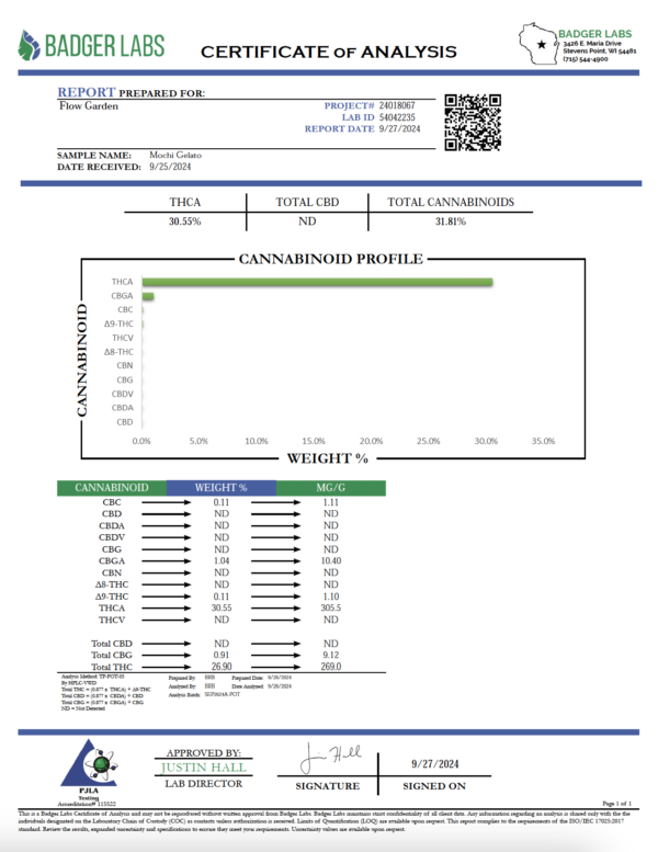THCA Flower Mochi Gelato - Premium Hybrid/Indica - Image 3