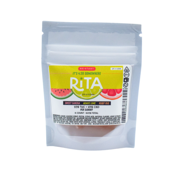 RESTART Rita D9 THC CBD 10mg Gummies 3-Flavor Variety 6/pk